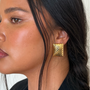 LINED GOLD EARRINGS