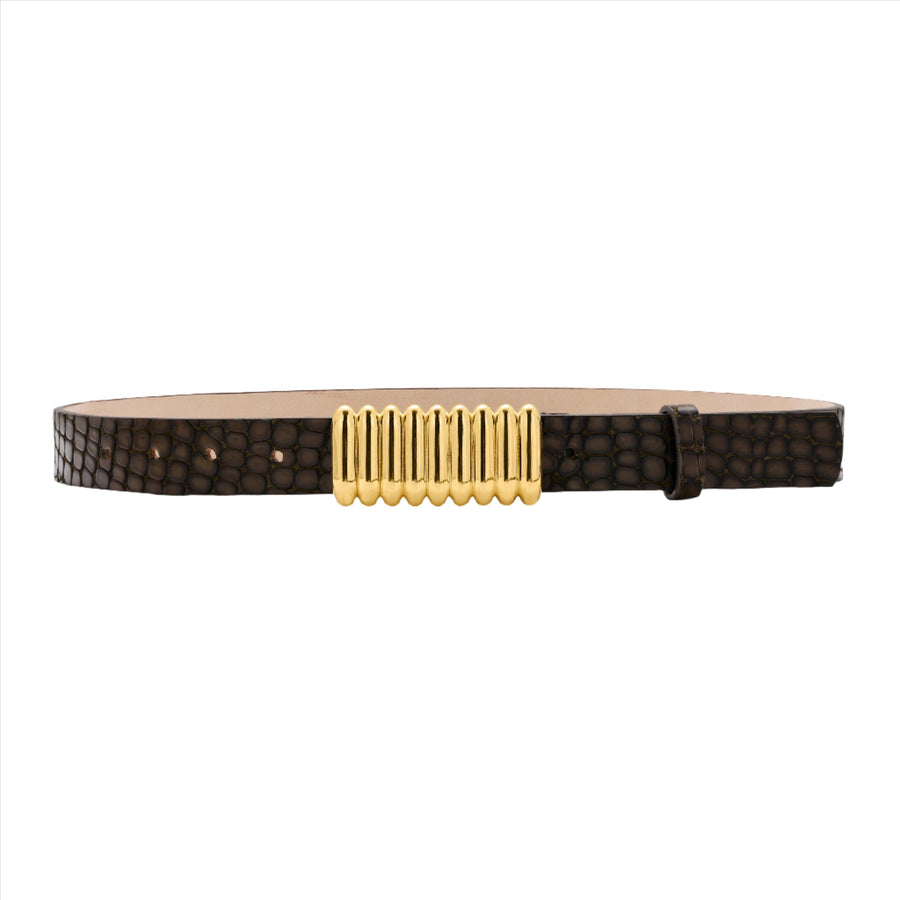 SILK BELT BROWN PEBBLE