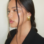 LINED GOLD EARRINGS