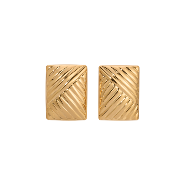 LINED GOLD EARRINGS