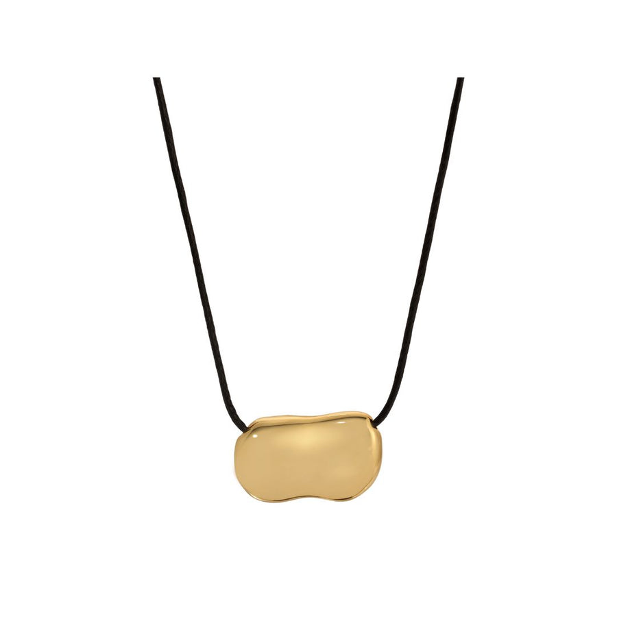 PEBBLE NECKLACE GOLD/BLACK